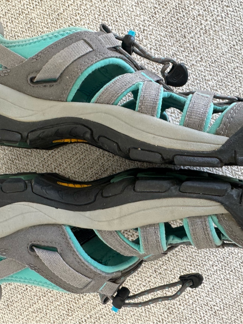 KEEN Whisper Waterproof Hiking Sandals Gray Teal Blue Size 9 - Picture 7 of 11